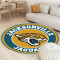 Kreis Logo der Jacksonville Jaguars Teppich Rund, Teppiche - Outdoor Teppich Rund, Teppich Wohnzimmer, Carpet, Rug