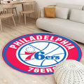 Philadelphia 76ers Kreis Logo Teppich Rund, Teppiche - Outdoor Teppich Rund, Teppich Wohnzimmer, Carpet, Rug