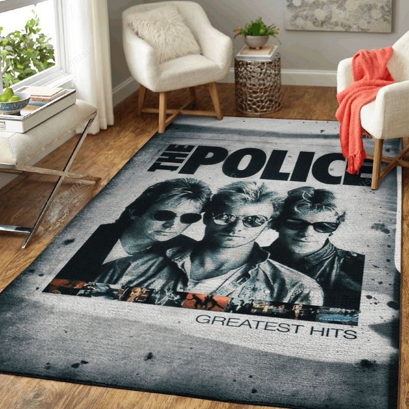 The Police Music Vintage Artwork Art Teppich, Teppiche - Outdoor Teppich, Teppich Wohnzimmer, Küchenteppich, Kinderzimmer, Modern