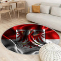 Brandenburger Flagge Seidenwellenfahnen Teppich Rund, Teppiche - Deutsche Staaten Outdoor Teppich Rund, Flagge Von Brandenburg Teppich Wohnzimmer, Carpet, Rug