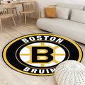 Kreis Logo der Boston Bruins Teppich Rund, Teppiche - Outdoor Teppich Rund, Teppich Wohnzimmer, Carpet, Rug