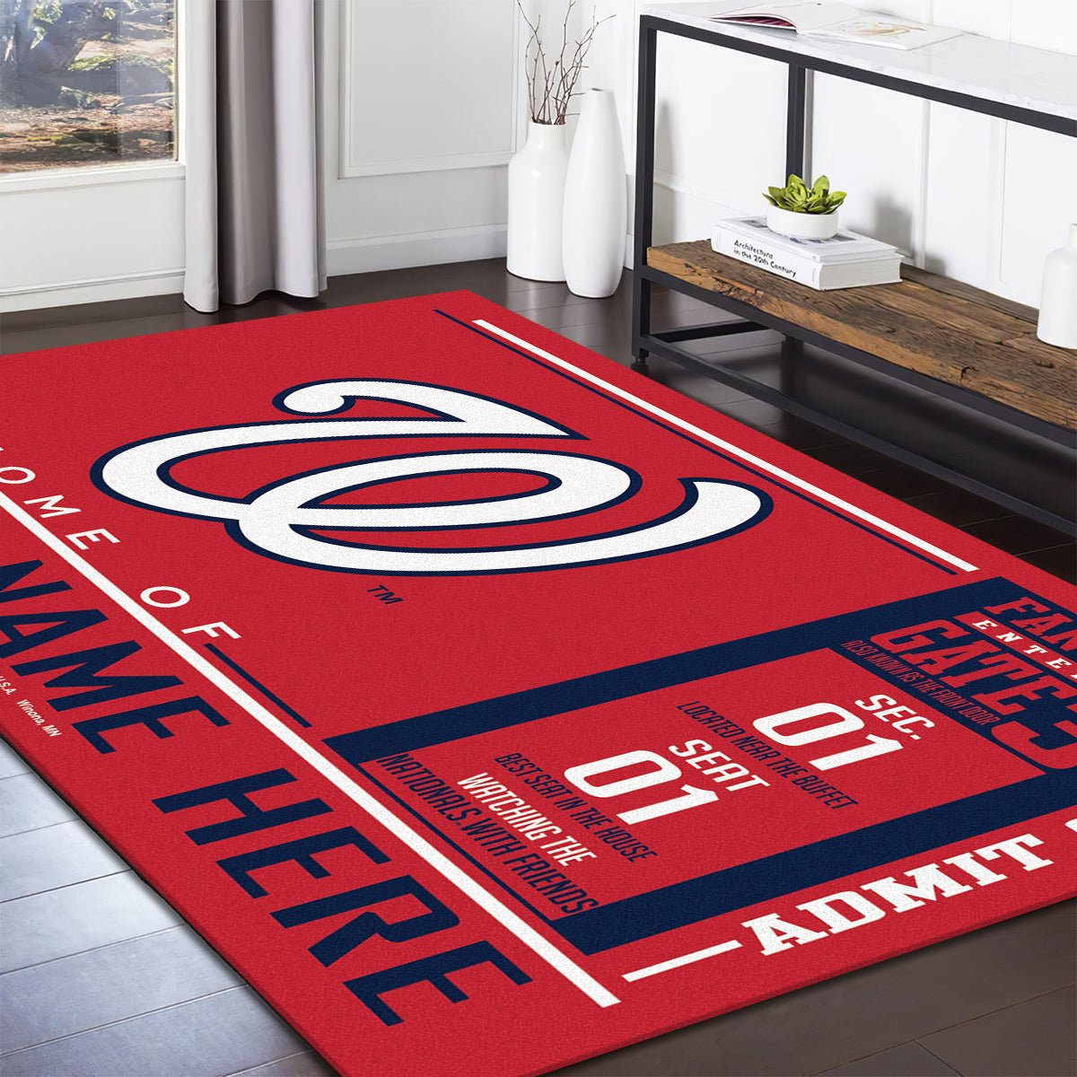 Washington Nationals teppich, teppiche - Washingtoner Staatsangehörige outdoor teppich, teppich wohnzimmer , Küchenteppich, kinderzimmer, modern