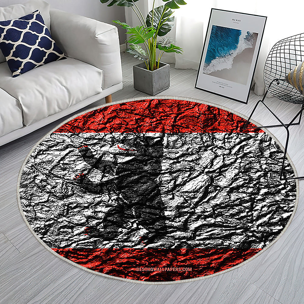 Flagge Von Berlin Steineffekt Teppich Rund, Teppiche - Wellen Effekt Outdoor Teppich Rund, Berliner Flagge Teppich Wohnzimmer, Carpet, Rug