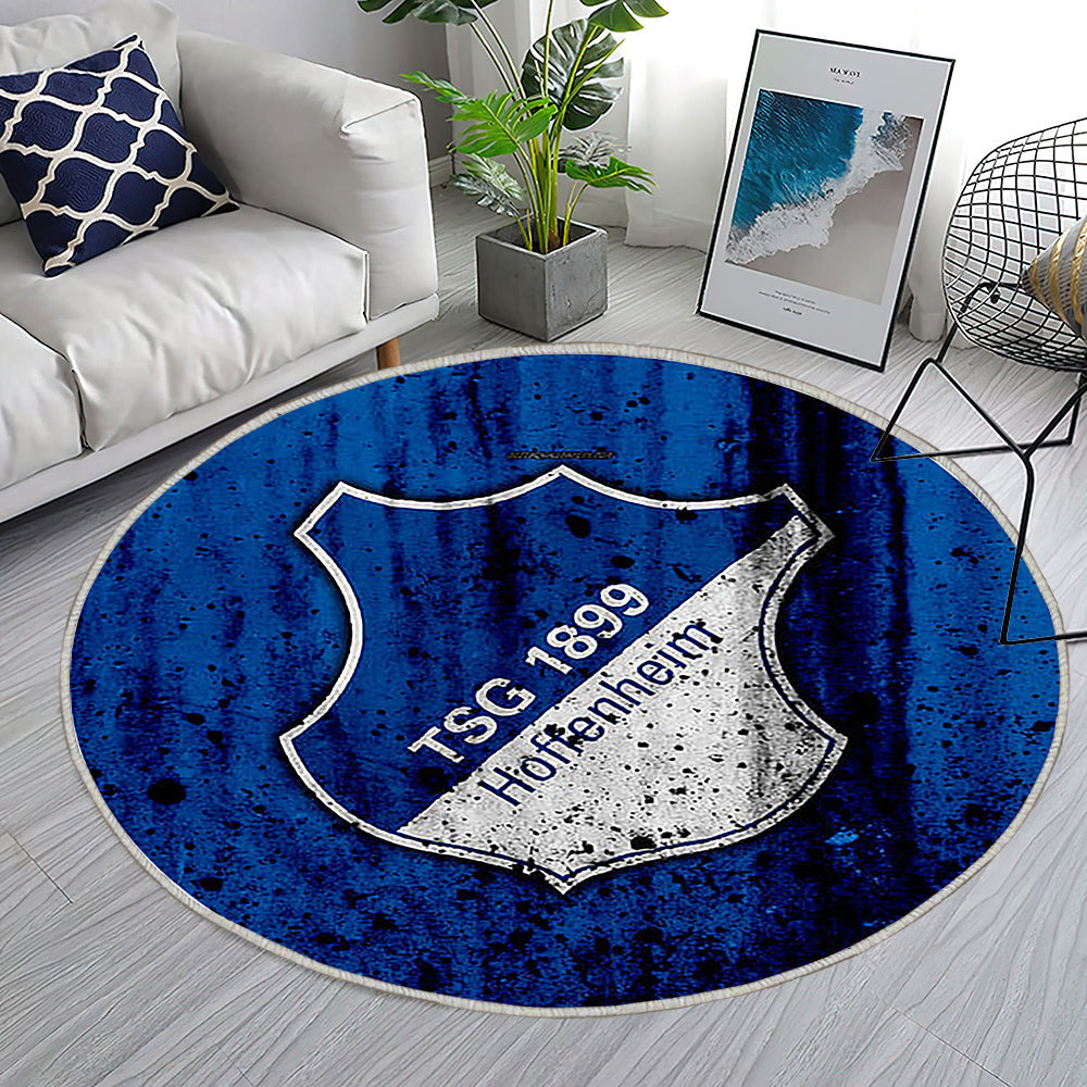 Fc Hoffenheim Teppich Rund, Teppiche - Bundesliga Outdoor Teppich Rund, Steineffekt Teppich Wohnzimmer, Carpet, Rug