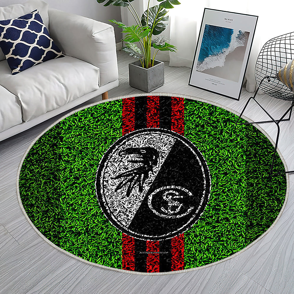 Sc Freiburg Deutscher Fußballverein Teppich Rund, Teppiche - Fußballrasen Outdoor Teppich Rund, Teppich Wohnzimmer, Carpet, Rug