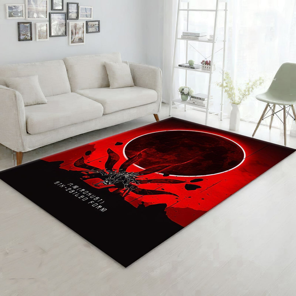 Six Tails Naruto Form Anime Teppich, Teppiche - Outdoor Teppich, Teppich Wohnzimmer, Küchenteppich, Kinderzimmer, Modern