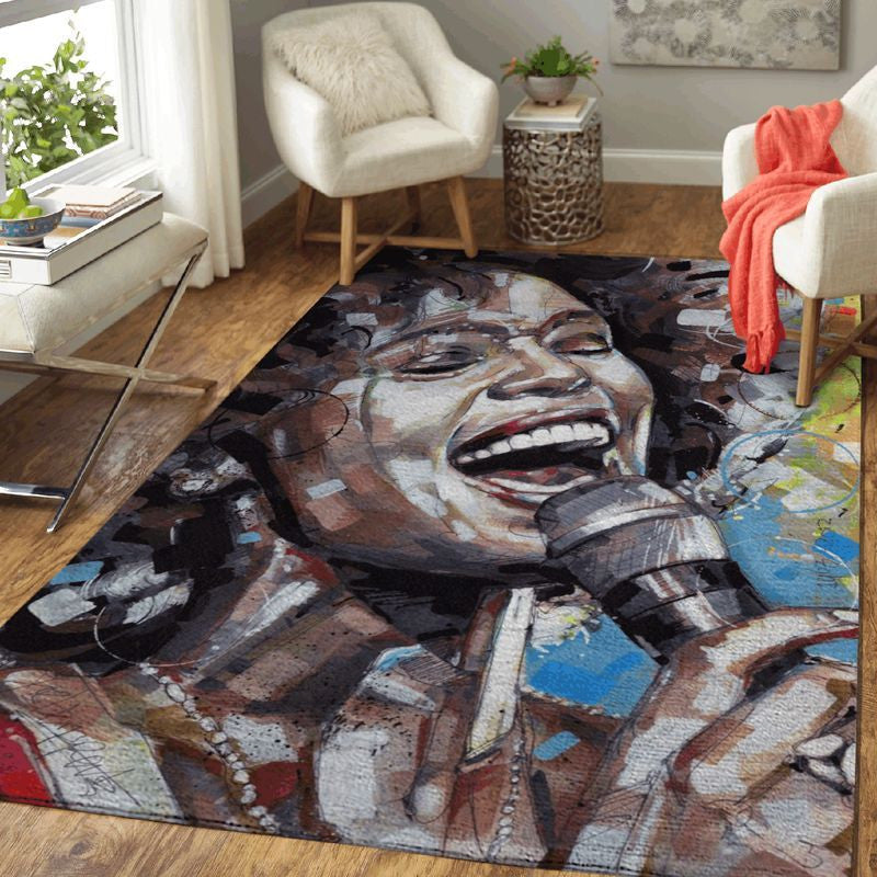 Whitney Houston Painting Music Teppich, Teppiche - Outdoor Teppich, Teppich Wohnzimmer, Küchenteppich, Kinderzimmer, Modern