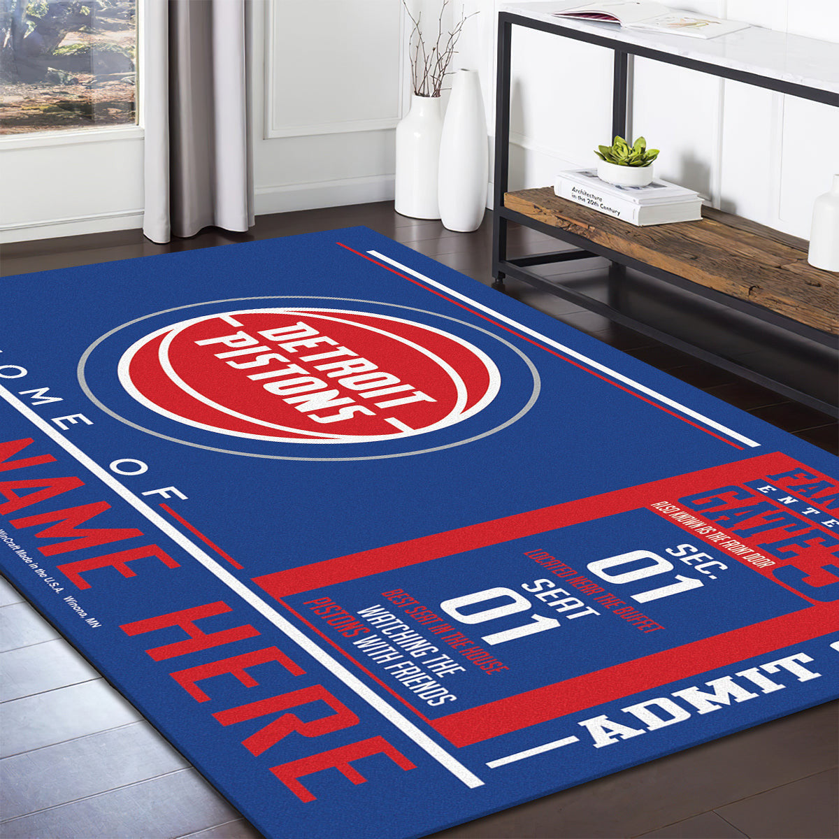 Detroit Pistons teppich, teppiche - Kolben outdoor teppich, teppich wohnzimmer , Küchenteppich, kinderzimmer, modern