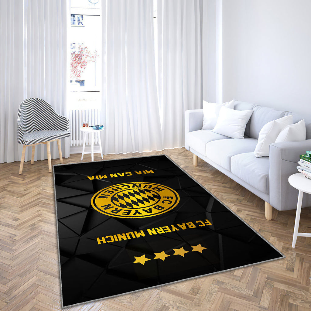 Fc Bayern Munich Teppich, Teppiche - Schwarz Outdoor Teppich, Teppich Wohnzimmer, Küchenteppich, Kinderzimmer, Modern