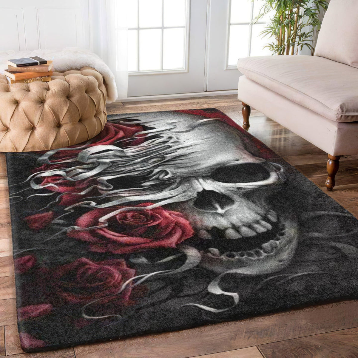 Skull V2 teppich, teppiche - Schädel outdoor teppich, teppich wohnzimmer , Küchenteppich, kinderzimmer, modern
