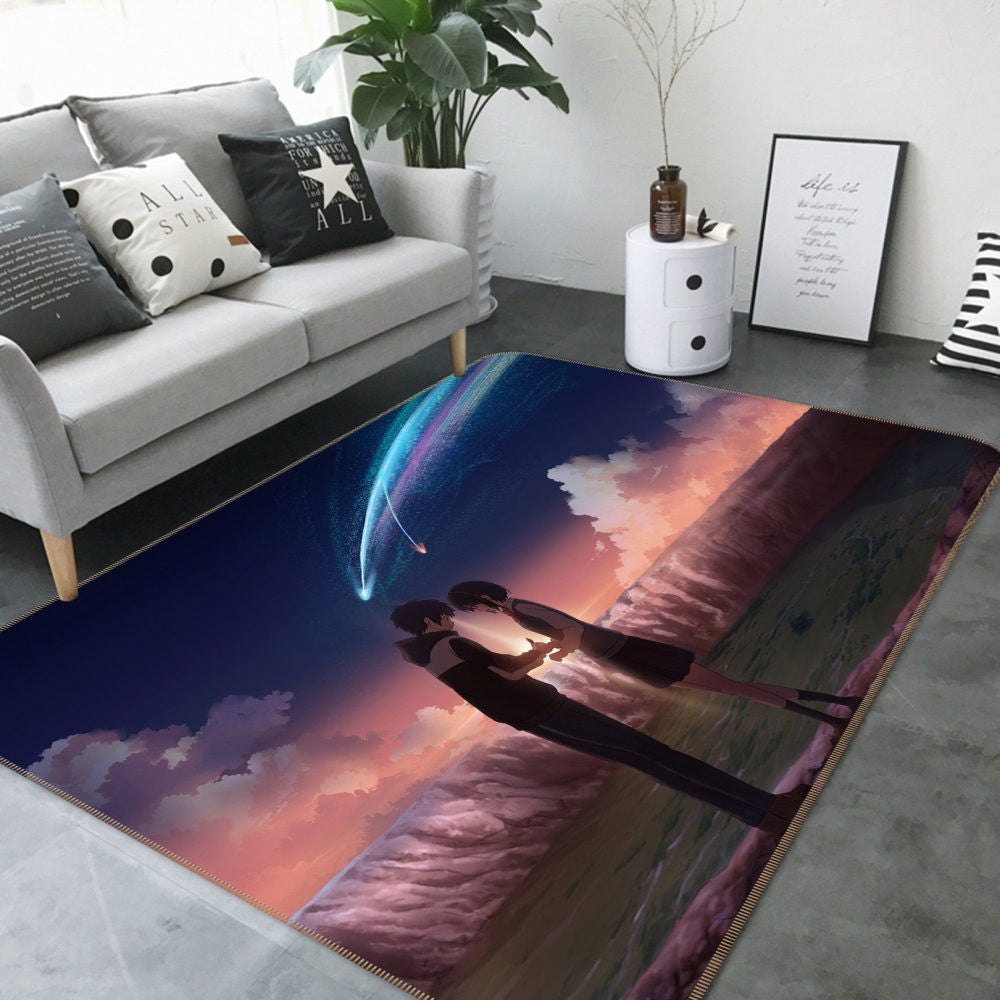 Your Name Anime 3 Teppich, Teppiche - Outdoor Teppich, Teppich Wohnzimmer, Küchenteppich, Kinderzimmer, Modern