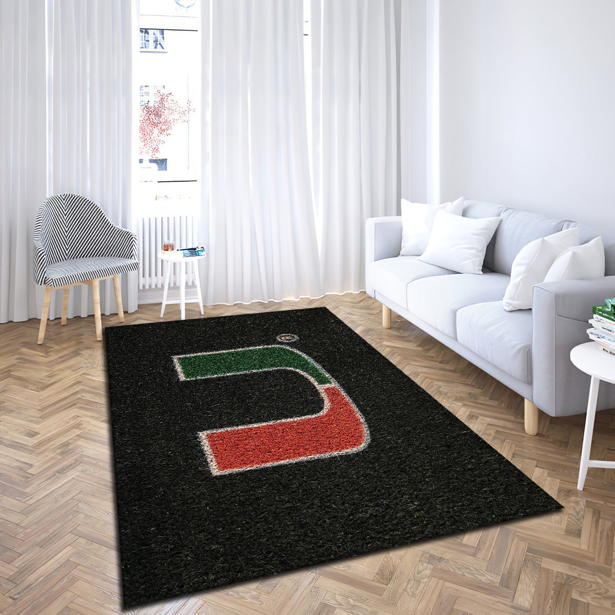Miami Hurricanes Team Colors teppich, teppiche - Teamfarben outdoor teppich, teppich wohnzimmer , Küchenteppich, kinderzimmer, modern