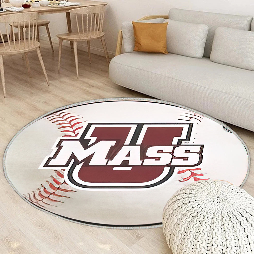Umass Minutemen Baseball Teppich Rund, Teppiche - Outdoor Teppich Rund, Teppich Wohnzimmer, Carpet, Rug