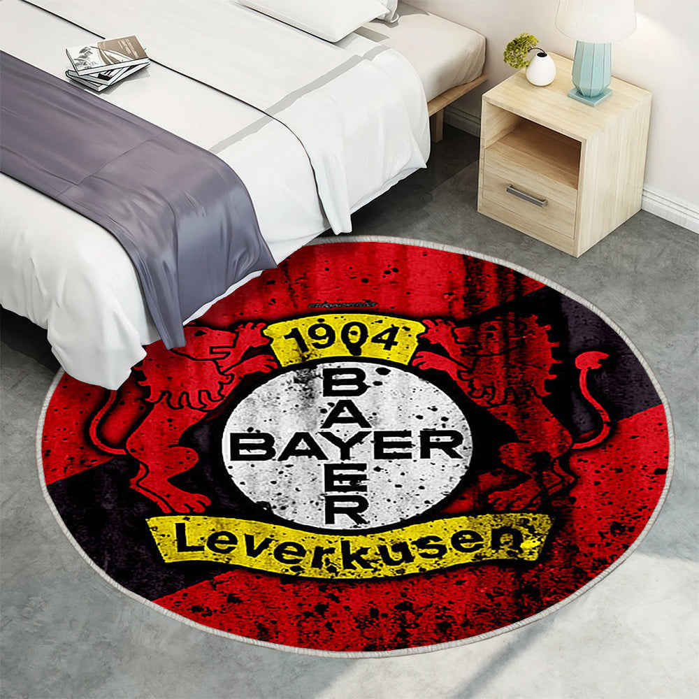 Fc Bayer 04 Leverkusen Teppich Rund, Teppiche - Bundesliga Outdoor Teppich Rund, Steineffekt Teppich Wohnzimmer, Carpet, Rug