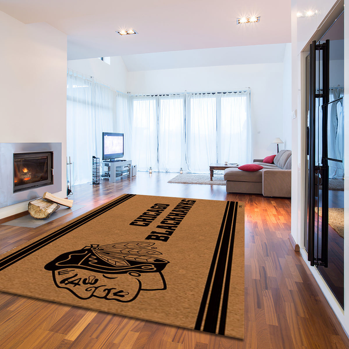 Chicago Blackhawks Logo Turf teppich, teppiche - Rasen outdoor teppich, teppich wohnzimmer , Küchenteppich, kinderzimmer, modern