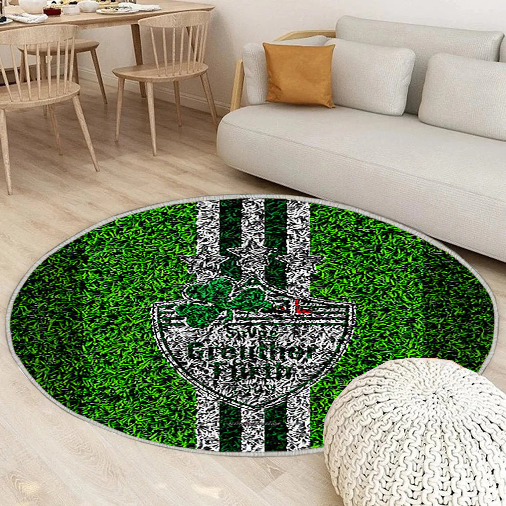 Greuther Fürth Fc Teppich Rund, Teppiche - Spvgg Deutscher Fußballverein Outdoor Teppich Rund, Fußballrasen Teppich Wohnzimmer, Carpet, Rug
