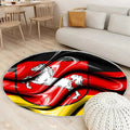 Niedersächsische Flaggenstaaten Deutschlands Teppich Rund, Teppiche - Verwaltungsbezirke Outdoor Teppich Rund, Flagge Von Niedersachsen Teppich Wohnzimmer, Carpet, Rug