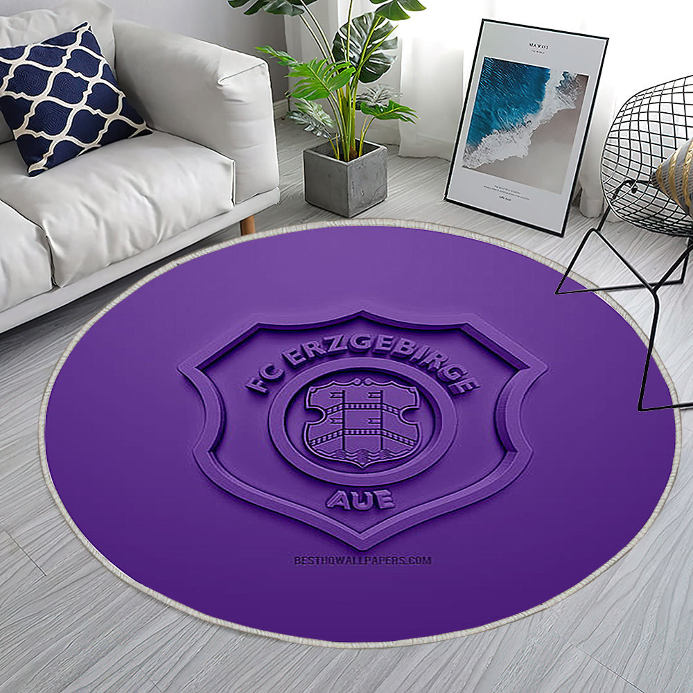 Fc Erzgebirge Aue Teppich Rund, Teppiche - Outdoor Teppich Rund, Violett Teppich Wohnzimmer, Carpet, Rug