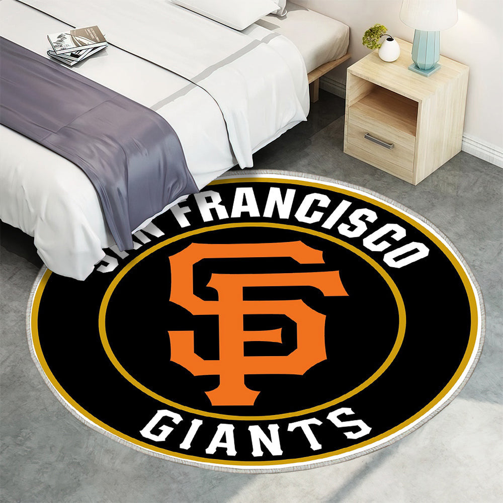 San Francisco Giants Circle Logo Teppich Rund, Teppiche - Outdoor Teppich Rund, Teppich Wohnzimmer, Carpet, Rug