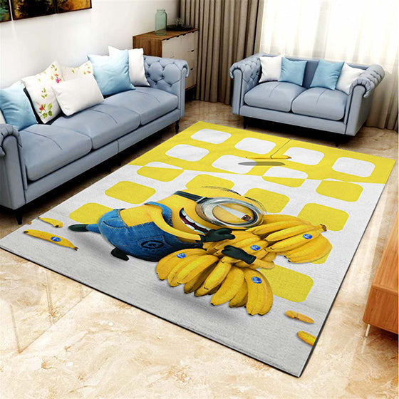 Minion Love Banana teppich, teppiche - outdoor teppich, teppich wohnzimmer, Küchenteppich, kinderzimmer, modern