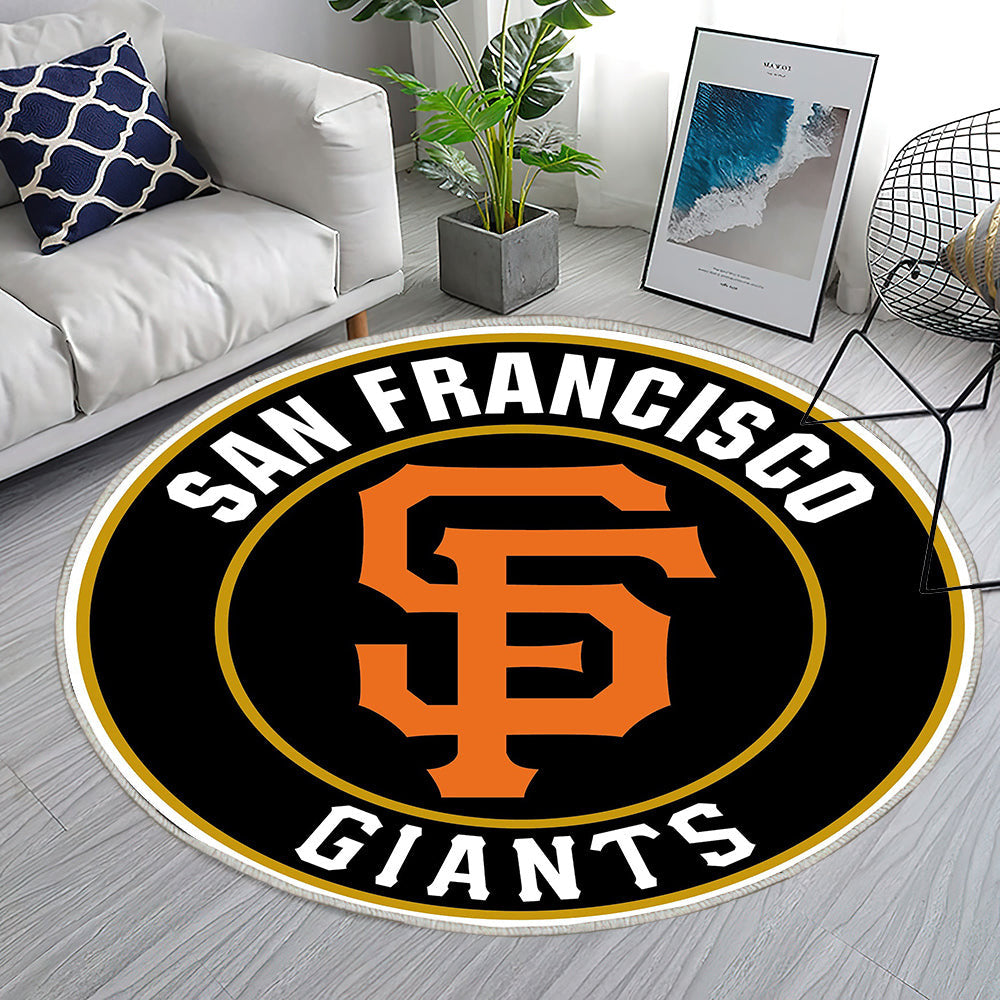 San Francisco Giants Circle Logo Teppich Rund, Teppiche - Outdoor Teppich Rund, Teppich Wohnzimmer, Carpet, Rug