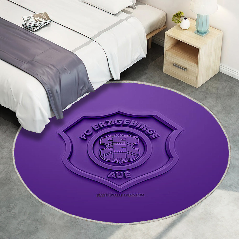 Fc Erzgebirge Aue Teppich Rund, Teppiche - Outdoor Teppich Rund, Violett Teppich Wohnzimmer, Carpet, Rug