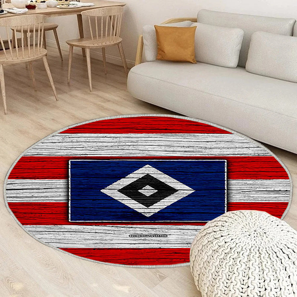 Hamburger Bundesliga Teppich Rund, Teppiche - Hsv Outdoor Teppich Rund, Fc Hamburger Teppich Wohnzimmer, Carpet, Rug
