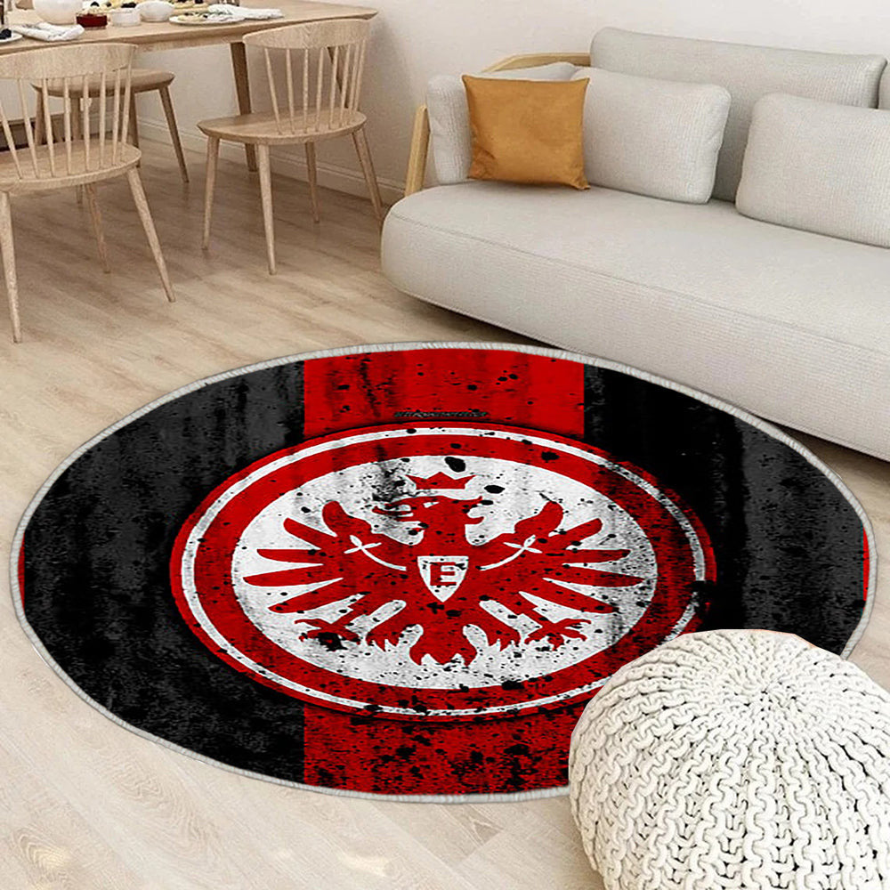 Fc Eintracht Teppich Rund, Teppiche - Bundesliga Outdoor Teppich Rund, Steineffekt Teppich Wohnzimmer, Carpet, Rug