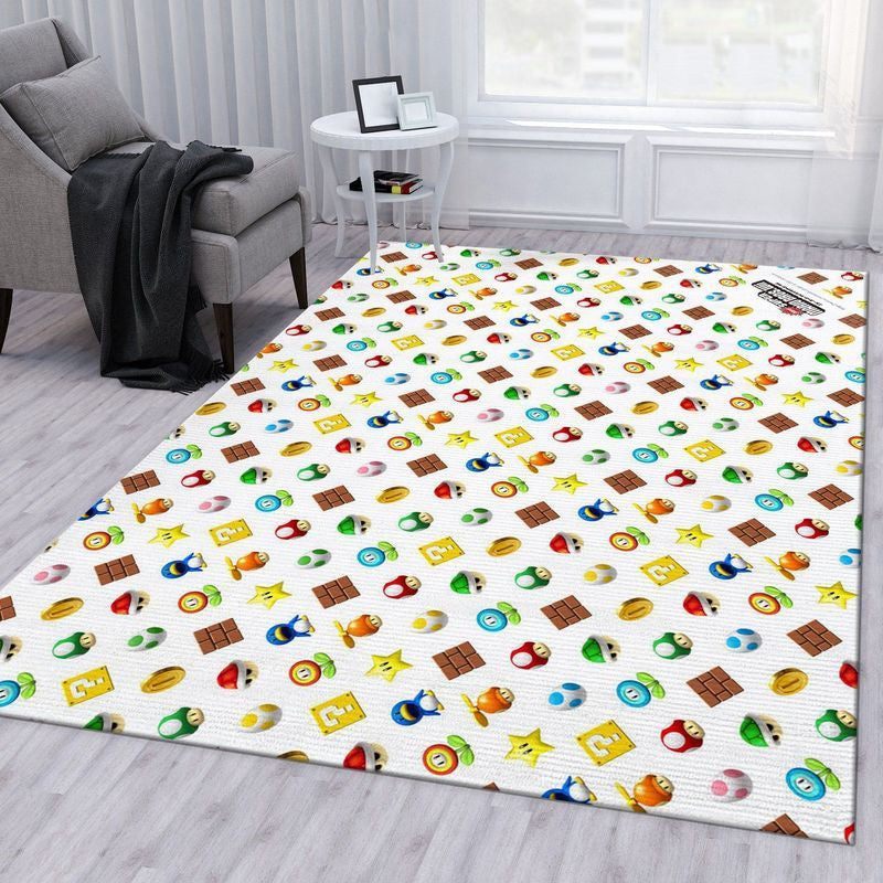Super Mario 5 Teppich, Teppiche - Outdoor Teppich, Teppich Wohnzimmer, Küchenteppich, Kinderzimmer, Modern
