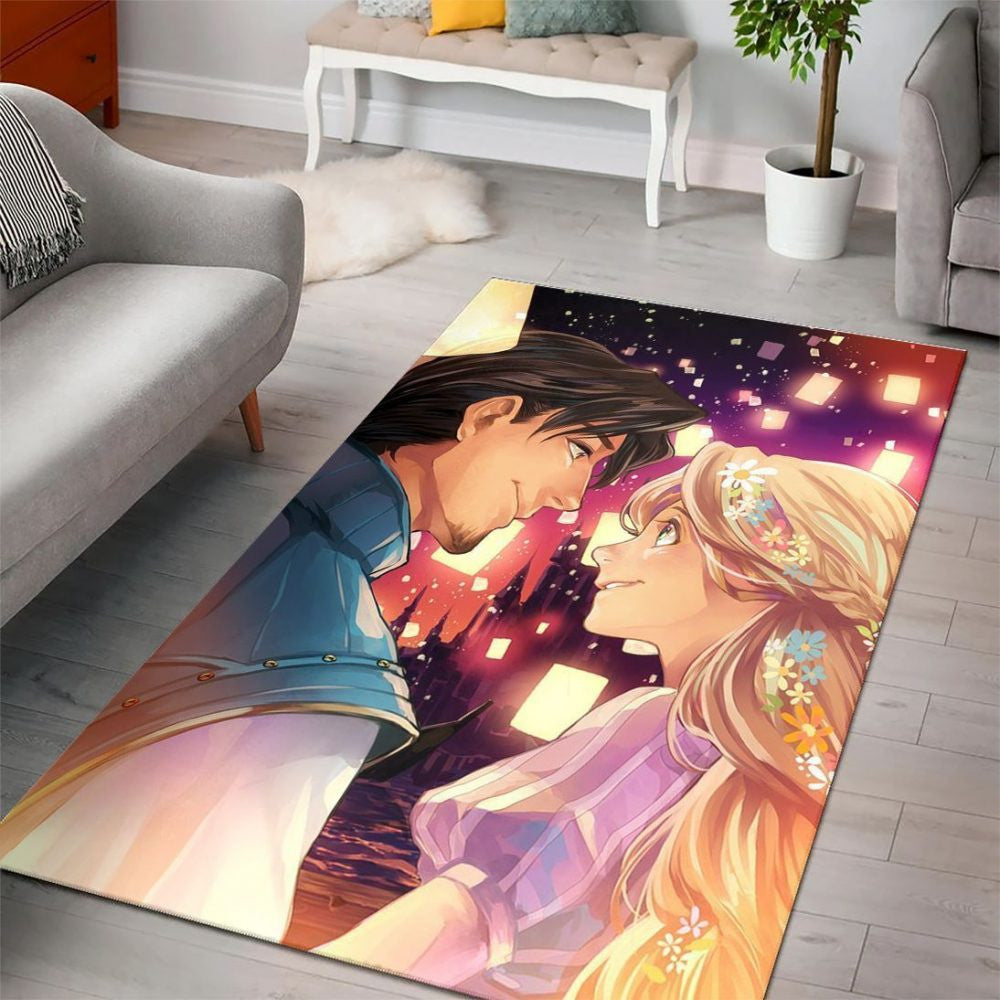 Tangled Disney Princess Characters Disney Movies 2 Teppich, Teppiche - Outdoor Teppich, Teppich Wohnzimmer, Küchenteppich, Kinderzimmer, Modern