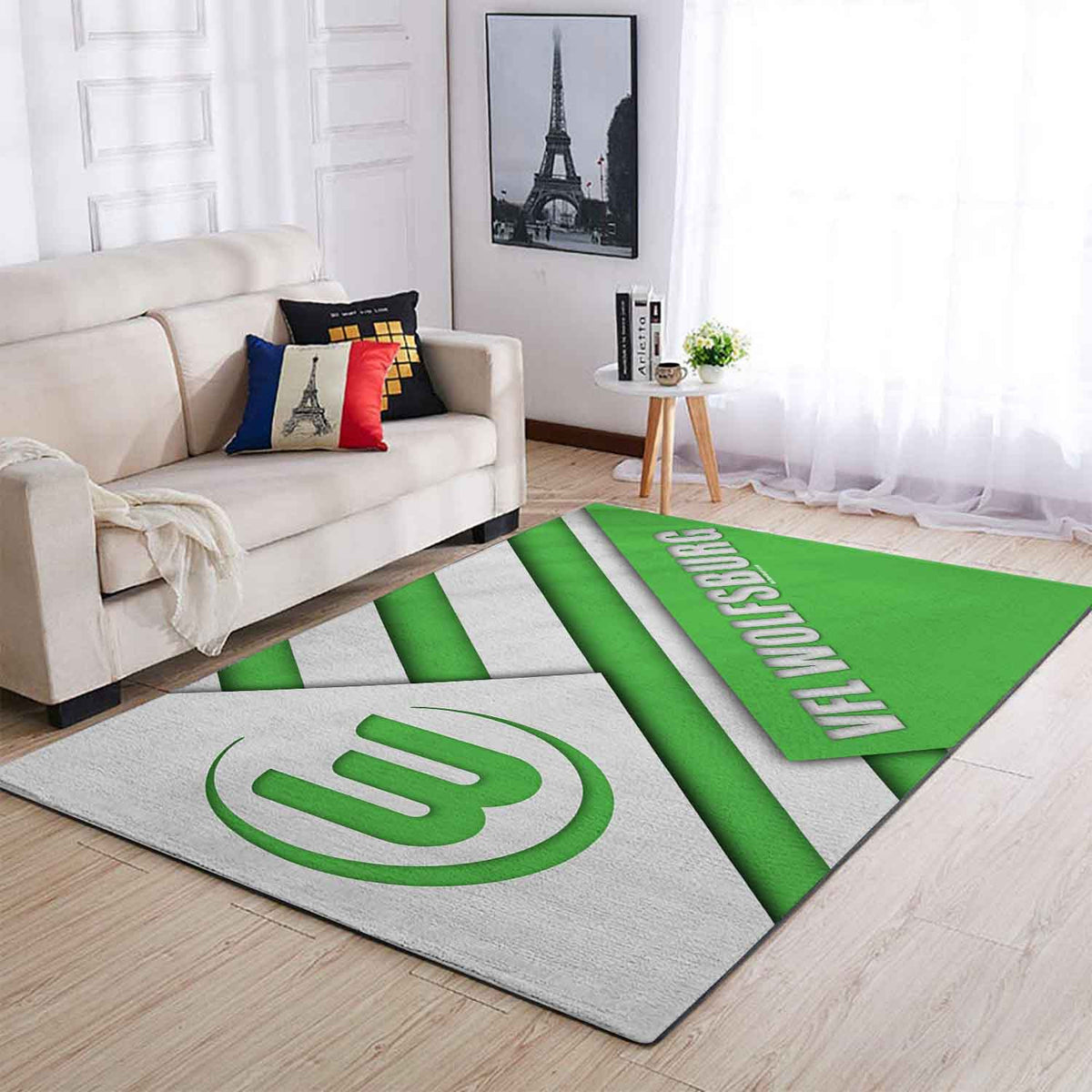 Vfl Wolfsburg Wob04 Teppich, Teppiche - Outdoor Teppich, Teppich Wohnzimmer, Küchenteppich, Kinderzimmer, Modern