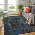 Gotham City Map High Resolution teppich, teppiche - outdoor teppich, teppich wohnzimmer, Küchenteppich, kinderzimmer, modern