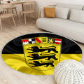 Flagge Von Baden Württemberg Teppich Rund, Teppiche - Land Deutschland Outdoor Teppich Rund, Flaggen Deutscher Länder Teppich Wohnzimmer, Carpet, Rug