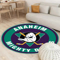 Anaheim Ducks Rückfall Kreis Logo Teppich Rund, Teppiche - Outdoor Teppich Rund, Teppich Wohnzimmer, Carpet, Rug