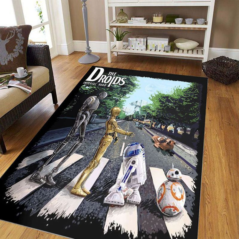 Star Wars X The Beatles The Droids Teppich, Teppiche - Outdoor Teppich, Teppich Wohnzimmer, Küchenteppich, Kinderzimmer, Modern
