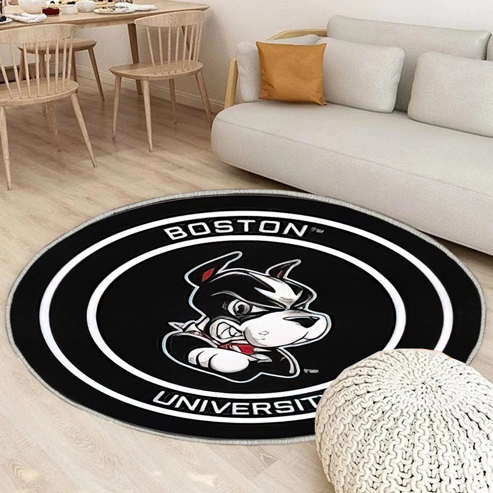 Hockey Puck Der Boston Terrier Teppich Rund, Teppiche - Outdoor Teppich Rund, Teppich Wohnzimmer, Carpet, Rug