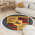 Porsche Emblem Teppich Rund, Teppiche - Outdoor Teppich Rund, Teppich Wohnzimmer, Carpet, Rug