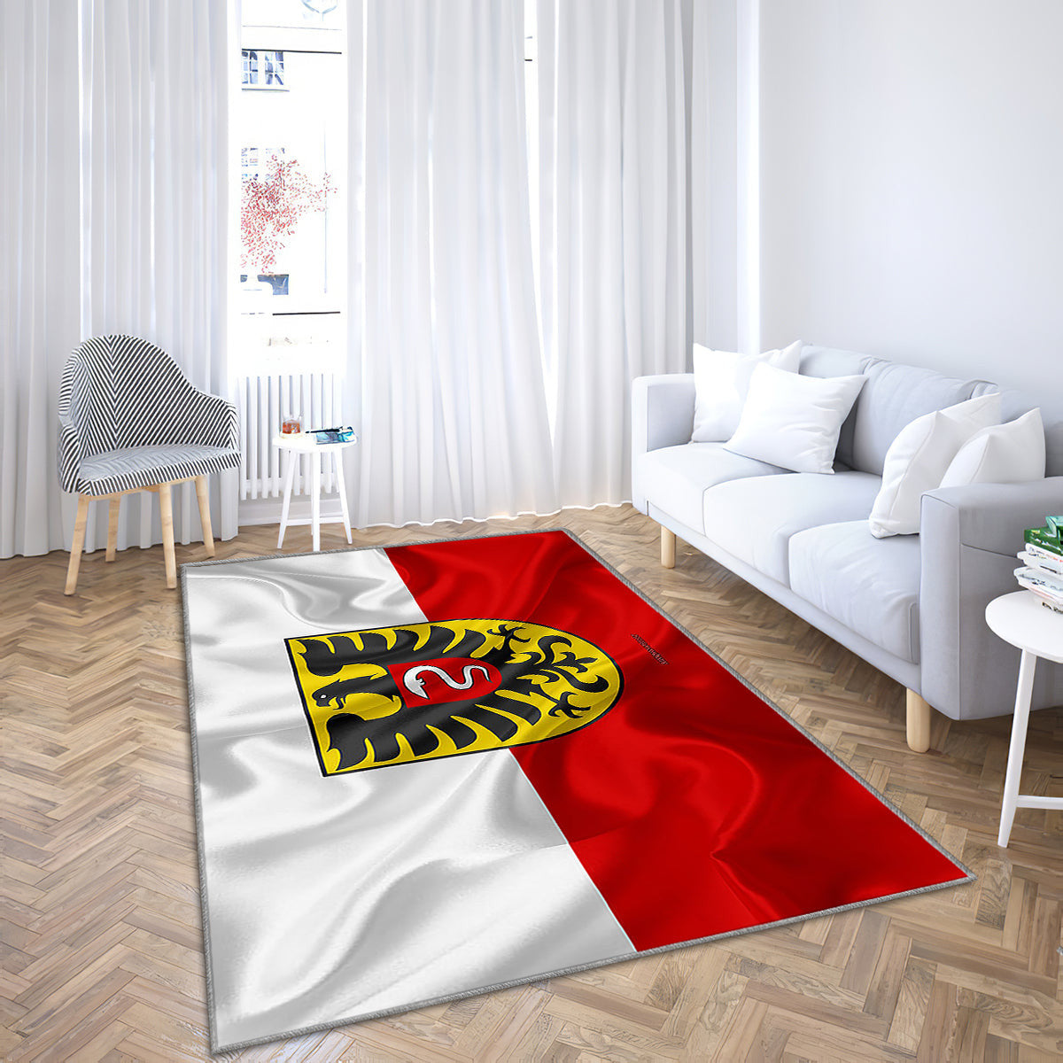 Aalen Flag Silk Texture Teppich, Teppiche - Seidenfahne Outdoor Teppich, Teppich Wohnzimmer, Küchenteppich, Kinderzimmer, Modern
