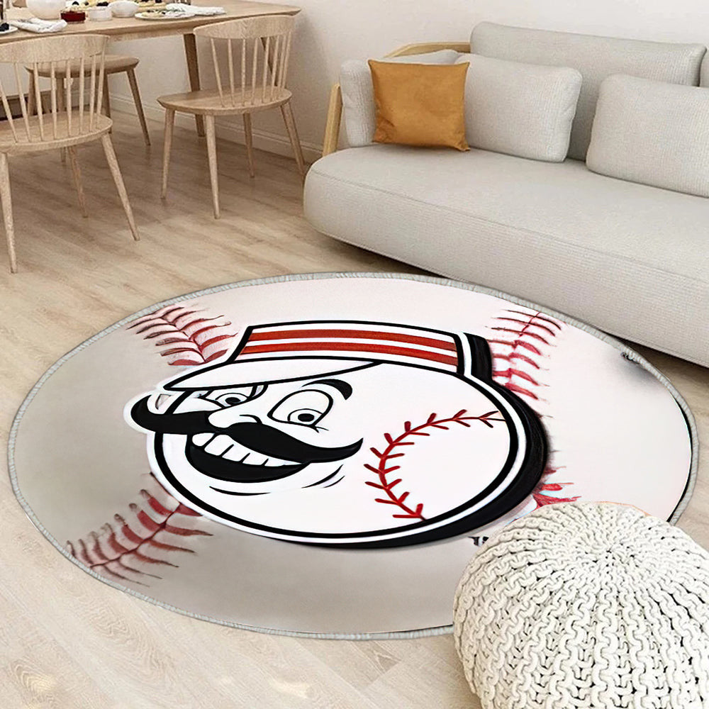 Cincinnati Reds Baseball Teppich Rund, Teppiche - Outdoor Teppich Rund, Teppich Wohnzimmer, Carpet, Rug