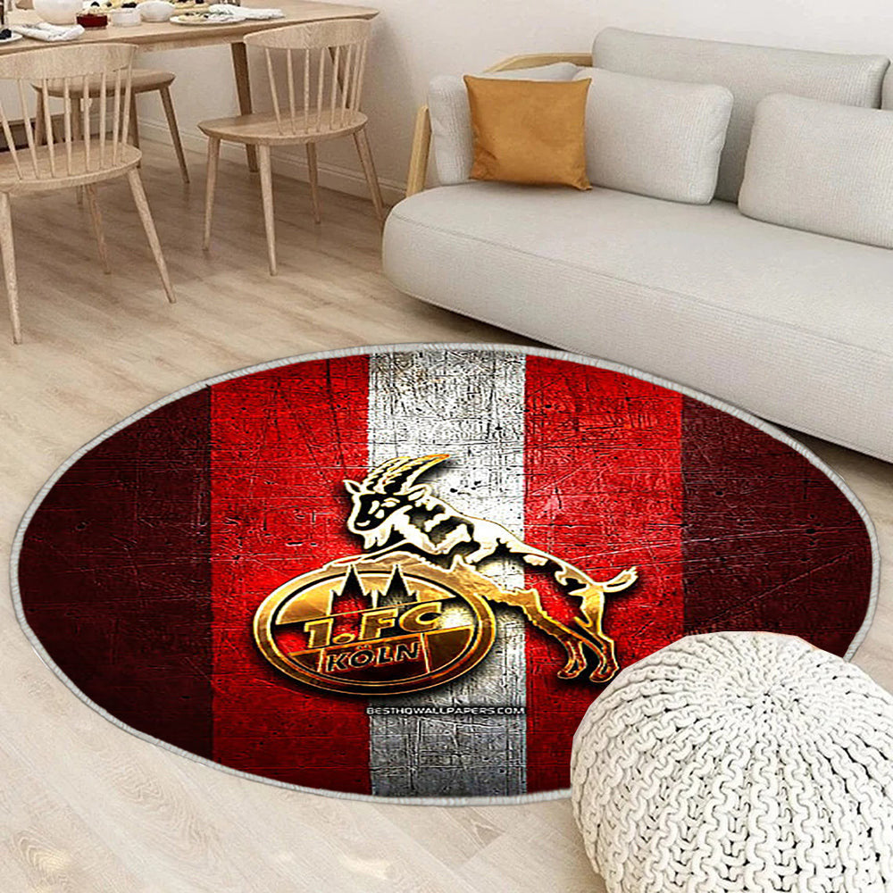 Fc Köln Teppich Rund, Teppiche - Golden Outdoor Teppich Rund, Bundesliga Teppich Wohnzimmer, Carpet, Rug