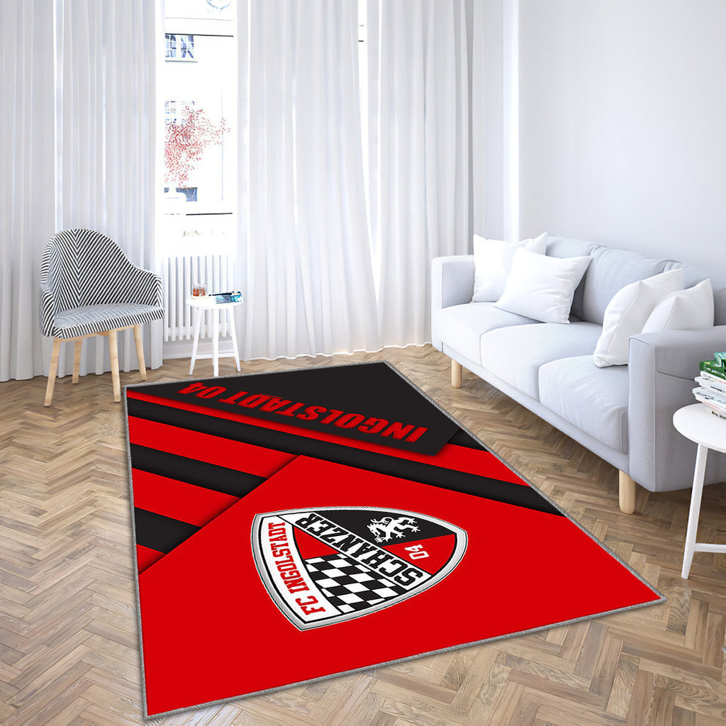 Teppich FC Ingolstadt 04, Teppiche – Logo deutscher Fußballverein Outdoorteppich, Wohnzimmerteppich, Küchenteppich, Kinderzimmer, modern