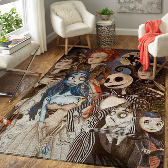 Tim Burton Charaktere Halloween 1 teppich - Burton Charakter Halloween outdoor teppich, teppiche wohnzimmer , Küchenteppich, kinderzimmer, modern
