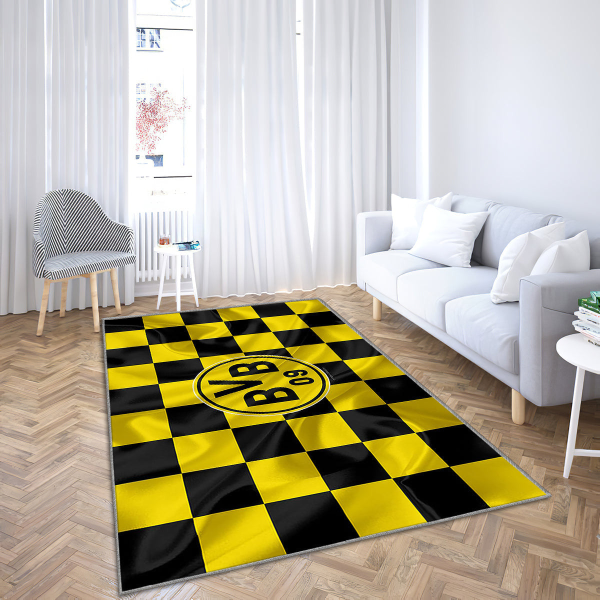 Borussia Dortmund Teppich, Teppiche - Bvb-Logo Outdoor Teppich, Teppich Wohnzimmer, Küchenteppich, Kinderzimmer, Modern