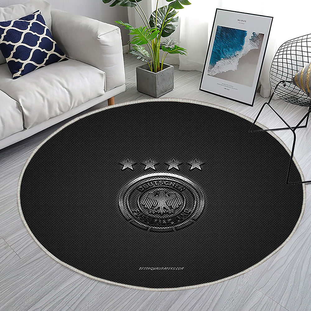 Deutsche Fußballnationalmannschaft Teppich Rund, Teppiche - Emblem Outdoor Teppich Rund, Uefa Teppich Wohnzimmer, Carpet, Rug