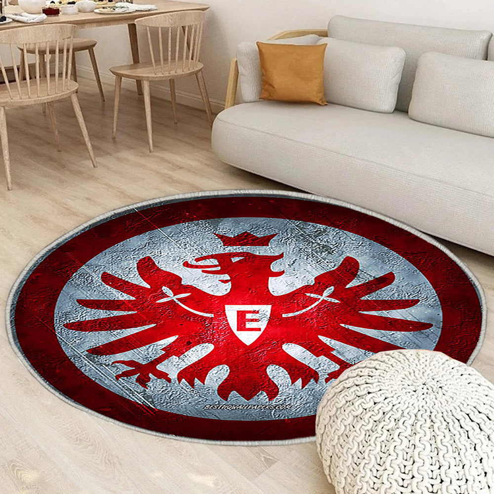 Eintracht Frankfurt Teppich Rund, Teppiche - Deutscher Fußballverein Outdoor Teppich Rund, Roter Stein Teppich Wohnzimmer, Carpet, Rug