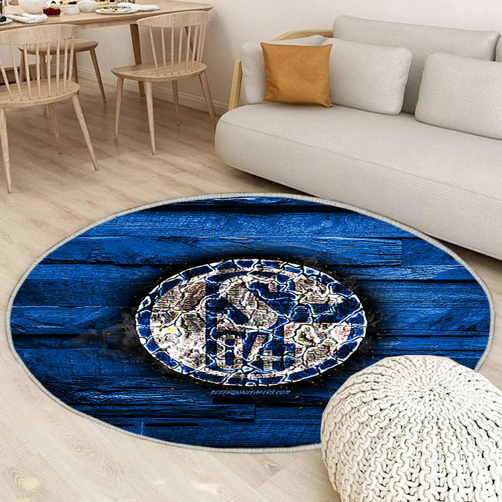 Fc Schalke 04 Teppich Rund, Teppiche - Feurig Outdoor Teppich Rund, Bundesliga Teppich Wohnzimmer, Carpet, Rug