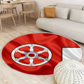 Flagge Erfurt Seideneffekt Teppich Rund, Teppiche - Rote Seidenfahne Outdoor Teppich Rund, Wappen Teppich Wohnzimmer, Carpet, Rug