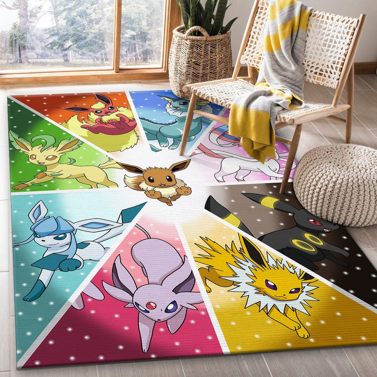 Eevee Pokemon V1 teppich, teppiche - Evoli outdoor teppich, teppich wohnzimmer , Küchenteppich, kinderzimmer, modern