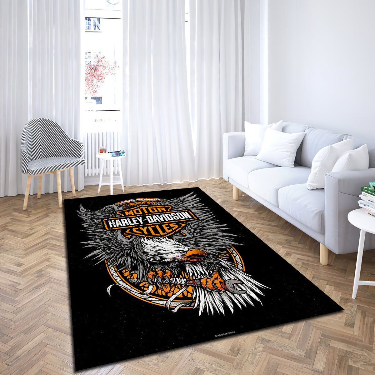 Harley Davidson Ver14 teppich, teppiche - outdoor teppich, teppich wohnzimmer , Küchenteppich, kinderzimmer, modern