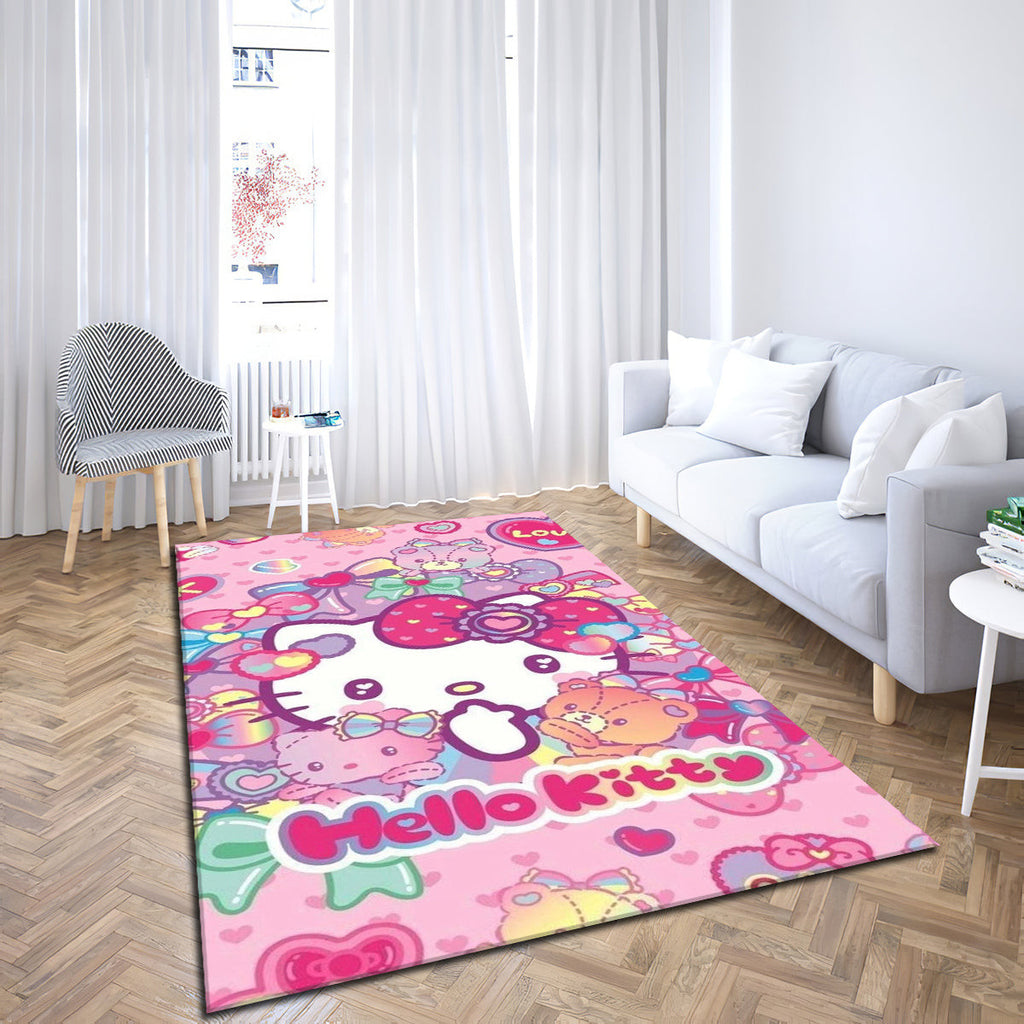 Hello Kitty Pink 1 teppich, teppiche - hallo kitty outdoor teppich, teppich wohnzimmer , Küchenteppich, kinderzimmer, modern